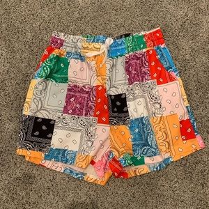 Bandana Print Lightweight High Waisted Shorts